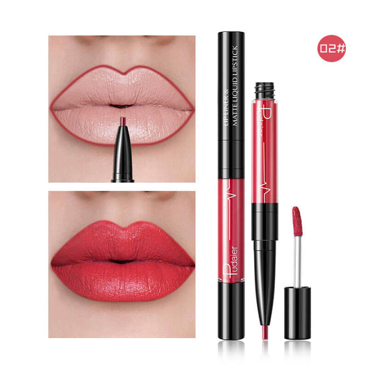 Labial Líquido 2 en 1 Mate y Perfilador - Tinte Rojo Ágata Profesional - Image 11