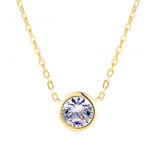 Collar para Mujer Estilo Minimalista con Colgante de Circonita Cúbica en Oro Rosa - Image 17