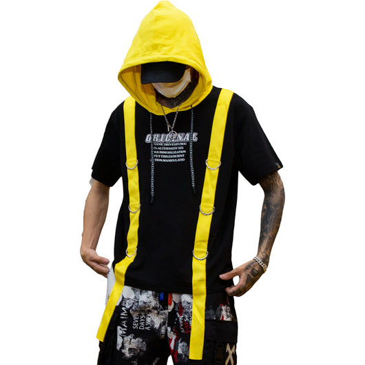 Camiseta Hip-Hop Oversize con Manga Cinco Puntos