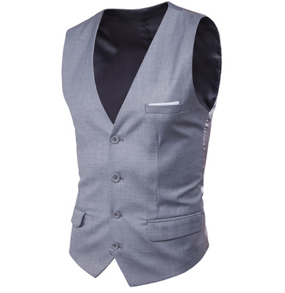 Chaleco Formal Slim Fit para Hombre - Talla Grande sin Mangas - Image 6