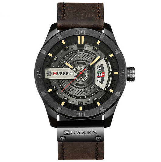 Reloj Militar Deportivo CURREN para Hombre - Cuarzo con Calendario y Correa de Cuero - Image 4