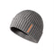 Gorro de Lana Tejido con Bordado Flangeado para Exterior