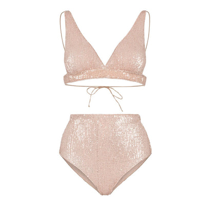Traje de Baño Bikini de Lujo Dividido con Lentejuelas - Image 5