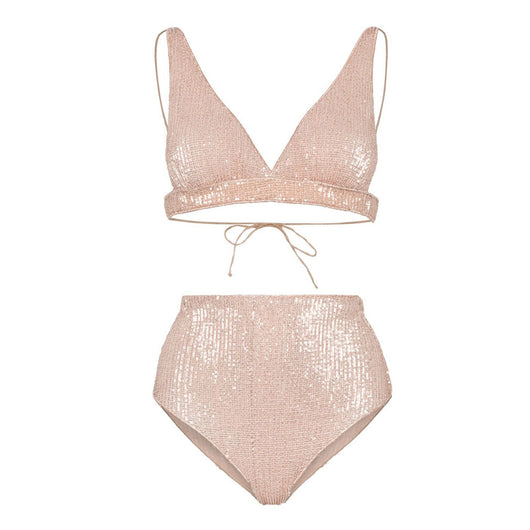 Traje de Baño Bikini de Lujo Dividido con Lentejuelas - Image 5