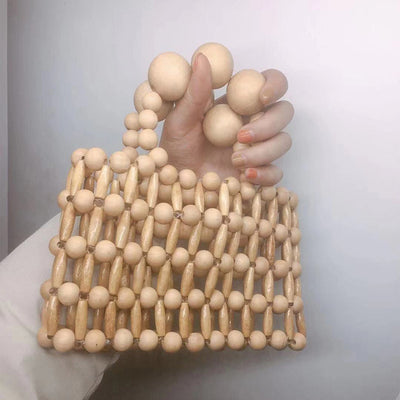Bolsa Tejida con Cuentas de Madera - Image 4