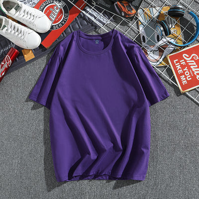 Camiseta Hombre Algodón Puro Manga Corta Suelta Estilo Coreano - Image 20