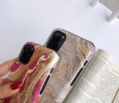 Funda para celular con patrón mármol y doble capa protectora - Image 3