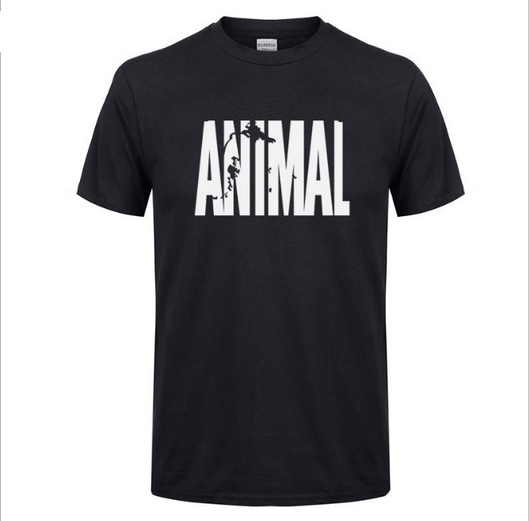 Camiseta de Algodón Puro para Hombre - Estampado Animal Alphabet, Diseño Casual de Verano - Image 10