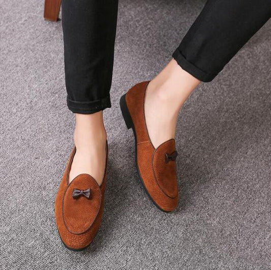 Zapatos de Cuero para Hombre con Borla Mariposa - Mocasines de Moda