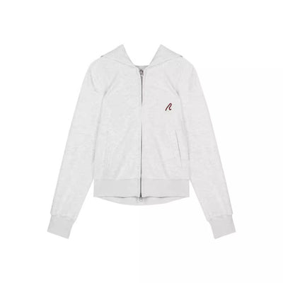 Sudadera Abrigo Gris con Capucha de Manga Larga para Mujer - Image 4