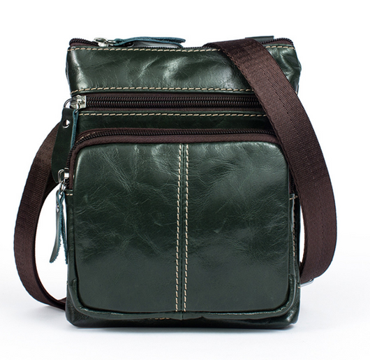 Bolso de Cuero Vintage con Cierre de Hombro para Hombre - Image 10