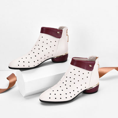 Botas Altas de Cuero con Red para Mujer - Image 3