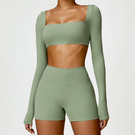 Conjunto Deportivo Yoga Cintura Alta Ajustado Secado Rápido para Mujer - Image 25