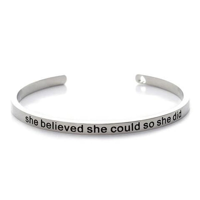 Pulsera Brazalete Inspiración: Ella Creyó Que Podía - Image 4