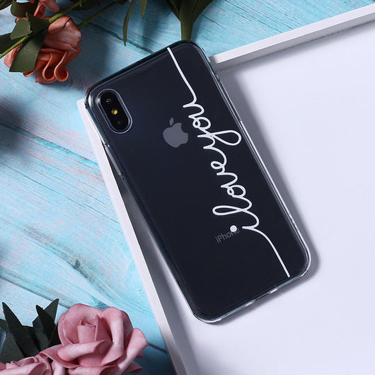 Funda Transparente con Diseño de Letras para Celular - Image 15