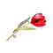 Tulip flower diamond brooch Rojo
