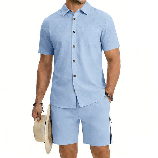 Conjunto de Dos Piezas: Camisa Manga Corta y Shorts con Cordón - Image 7