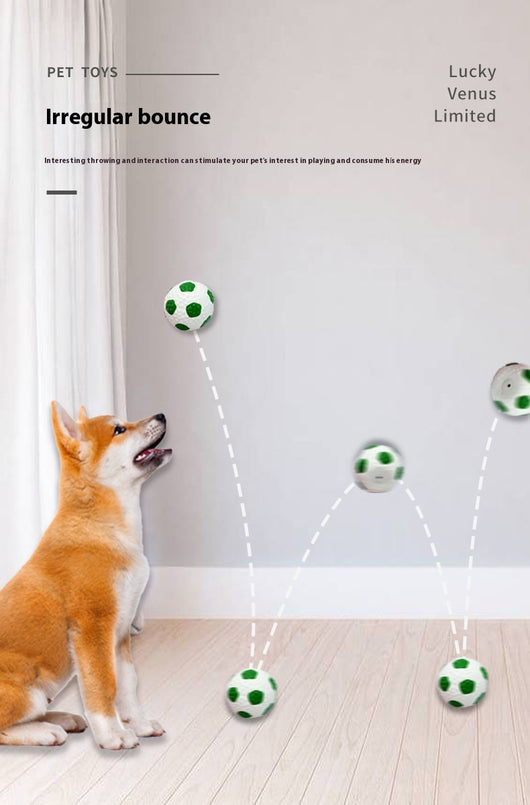 Pink latex pet toy shaped like a mini volleyball with white seams and a textured surface. - Image 8