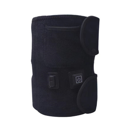 Black electric heating knee pad with power and temperature controls, designed for warmth and physical therapy. - Image 6