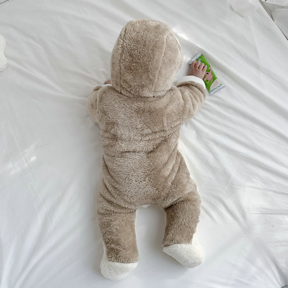 Pijama Enterizo para Bebé con Pie - Algodón Acolchado Grueso y Cálido