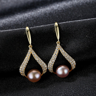 Aretes de Perlas de Agua Dulce con Baño de Oro 18K y Plata - Image 10