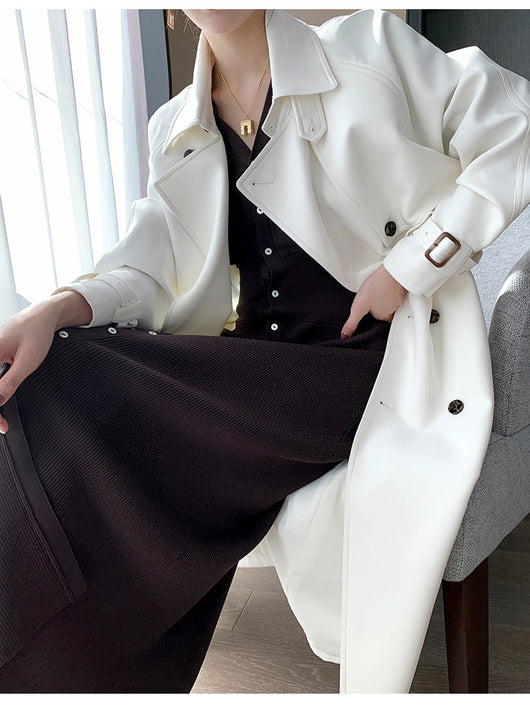 Abrigo Suelto Estilo Británico para Mujer - Image 9
