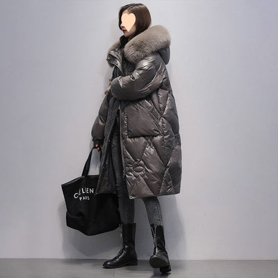 Chaqueta Acolchada Oversized con Capucha y Cuello de Piel - Tallas Grandes - Image 3
