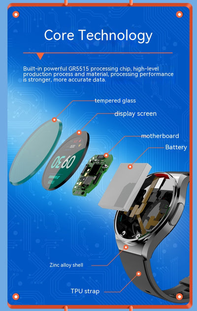 Reloj Inteligente ECG con Monitoreo de Oxígeno, Temperatura y Frecuencia Cardíaca - Image 8