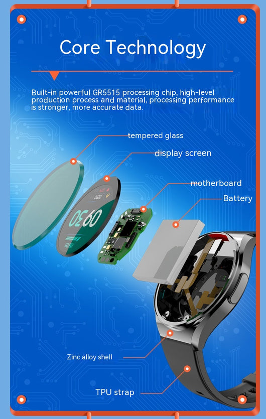 Reloj Inteligente ECG con Monitoreo de Oxígeno, Temperatura y Frecuencia Cardíaca - Image 8