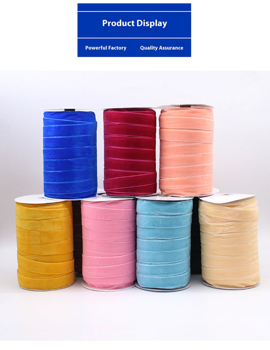 Cinta de Terciopelo de Color Liso para Manualidades y Decoración - Image 24