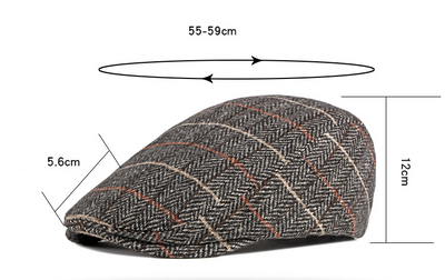 Gorra Cuadros Retro Británica para Hombre - Estilo Duck Vintage - Image 6