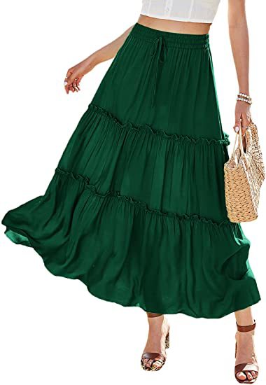 Vestido Maxi Plisado de Cintura Alta Elástica para Mujer - Image 6