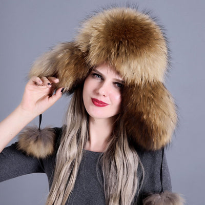 Gorro de Piel de Zorro para Mujer - Image 2
