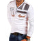 Polo Manga Larga con Estampado de Letras para Hombre