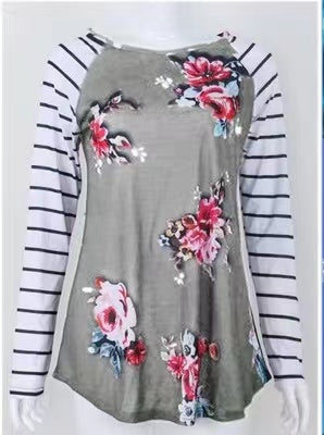Blusa Tejida a Rayas con Contraste de Estampado - Image 3
