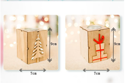 Candelabro Navideño Reno Mini Árbol de Navidad - Regalo Perfecto para Decorar - Image 2