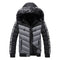 Chaqueta de Invierno Acolchada para Hombre con Cuello de Piel