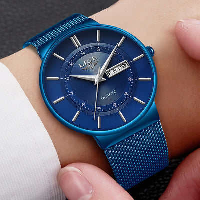 Reloj para hombre con malla metálica