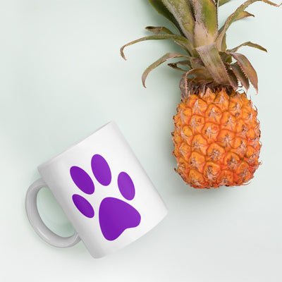 Taza de Café Blanca Brillante