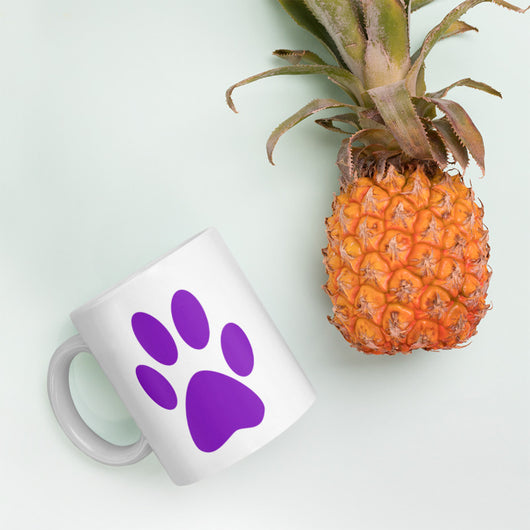 Taza de Café Blanca Brillante