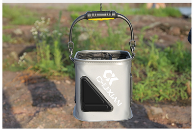 Cubo de Pesca Plegable con Cuerda - Balde Aireado para Peces Vivos - Image 4