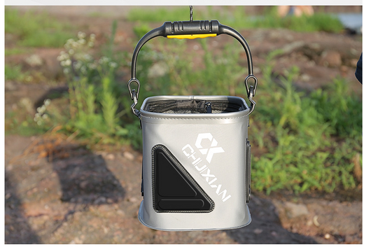 Cubo de Pesca Plegable con Cuerda - Balde Aireado para Peces Vivos - Image 4