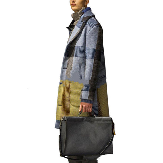 Chaqueta Casual de Cuadros con Solapa Suelta para Hombre