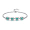 Pulsera de Plata 925 con Esmeralda para Damas