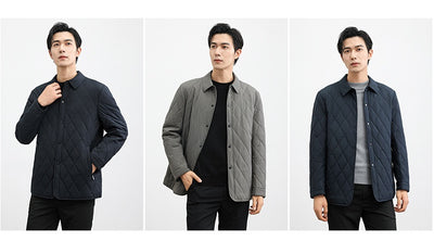 Chaqueta Térmica Acolchada de Seda Mulberry para Hombres Adultos y Mayores - Image 16