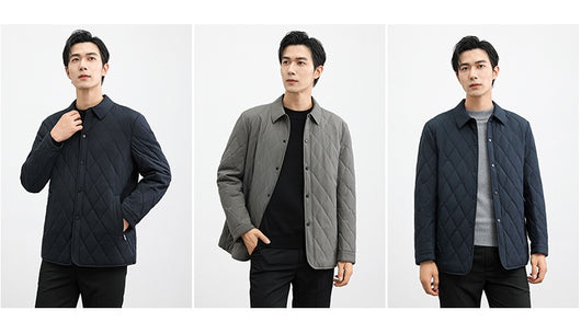 Chaqueta Térmica Acolchada de Seda Mulberry para Hombres Adultos y Mayores - Image 16