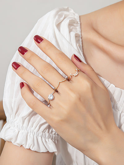 Anillo de Tres Piezas Elegante - Image 5