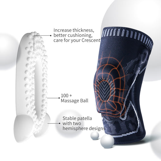Rodilleras Deportivas de Silicona Tejida Anti-impacto