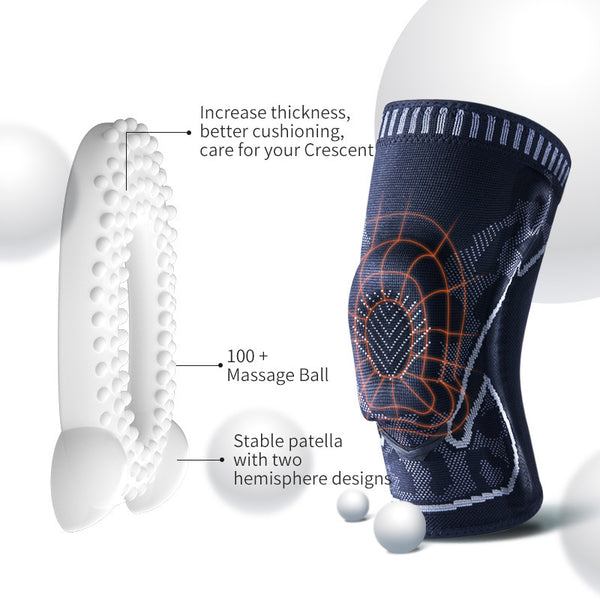 Rodilleras Deportivas de Silicona Tejida Anti-impacto