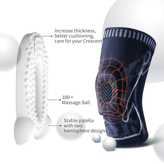 Rodilleras Deportivas de Silicona Tejida Anti-impacto